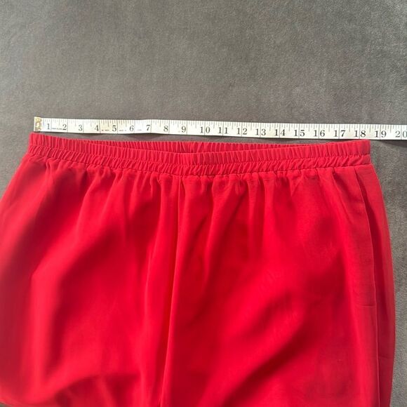 Women’s Red Chiffon 3 Piece Pants Suit Mother of the Bride Plus Size 20W NEW - Picture 10 of 15